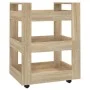 Carrito de cocina madera contrachapada color roble 60x45x80 cm de vidaXL, Carros de cocina y comedor - Ref: Foro24-816819, Pr...