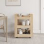 Carrito de cocina madera contrachapada color roble 60x45x80 cm de vidaXL, Carros de cocina y comedor - Ref: Foro24-816819, Pr...