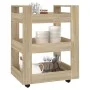 Carrito de cocina madera contrachapada color roble 60x45x80 cm de vidaXL, Carros de cocina y comedor - Ref: Foro24-816819, Pr...