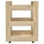 Carrito de cocina madera contrachapada color roble 60x45x80 cm de vidaXL, Carros de cocina y comedor - Ref: Foro24-816819, Pr...