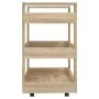 Carrito de cocina madera contrachapada color roble 60x45x80 cm de vidaXL, Carros de cocina y comedor - Ref: Foro24-816819, Pr...