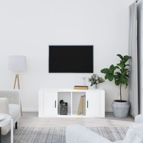 Weißer TV-Schrank aus Sperrholz, 100 x 35 x 40 cm von vidaXL, TV-Möbel - Ref: Foro24-816800, Preis: 61,70 €, Rabatt: %