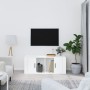 Weißer TV-Schrank aus Sperrholz, 100 x 35 x 40 cm von vidaXL, TV-Möbel - Ref: Foro24-816800, Preis: 61,70 €, Rabatt: %