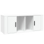 Weißer TV-Schrank aus Sperrholz, 100 x 35 x 40 cm von vidaXL, TV-Möbel - Ref: Foro24-816800, Preis: 61,70 €, Rabatt: %