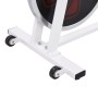 Weiß-rotes Heimtrainer mit Pulssensoren von vidaXL, Stationäre Fahrräder - Ref: Foro24-92136, Preis: 274,94 €, Rabatt: %
