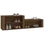 Mueble zapatero madera contrachapada marrón roble 150x35x45 cm de vidaXL, Zapateros y organizadores de calzado - Ref: Foro24-...