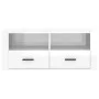 Glänzend weißer Sperrholz-TV-Schrank 100x35x40 cm von vidaXL, TV-Möbel - Ref: Foro24-816810, Preis: 67,54 €, Rabatt: %