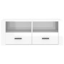 Glänzend weißer Sperrholz-TV-Schrank 100x35x40 cm von vidaXL, TV-Möbel - Ref: Foro24-816810, Preis: 68,28 €, Rabatt: %