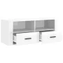 Glänzend weißer Sperrholz-TV-Schrank 100x35x40 cm von vidaXL, TV-Möbel - Ref: Foro24-816810, Preis: 67,54 €, Rabatt: %