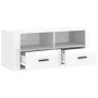 Glänzend weißer Sperrholz-TV-Schrank 100x35x40 cm von vidaXL, TV-Möbel - Ref: Foro24-816810, Preis: 68,28 €, Rabatt: %
