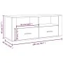 Glänzend weißer Sperrholz-TV-Schrank 100x35x40 cm von vidaXL, TV-Möbel - Ref: Foro24-816810, Preis: 67,54 €, Rabatt: %