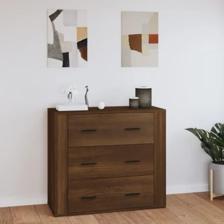 Sideboard aus braunem Eichensperrholz, 80 x 33 x 70 cm von vidaXL, Sideboards - Ref: Foro24-816583, Preis: 85,55 €, Rabatt: %