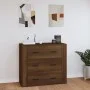 Sideboard aus braunem Eichensperrholz, 80 x 33 x 70 cm von vidaXL, Sideboards - Ref: Foro24-816583, Preis: 85,55 €, Rabatt: %