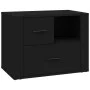 Mesita de noche madera contrachapada negro 60x36x45 cm de vidaXL, Mesitas de noche - Ref: Foro24-816737, Precio: 58,52 €, Des...