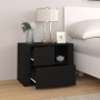 Mesita de noche madera contrachapada negro 60x36x45 cm de vidaXL, Mesitas de noche - Ref: Foro24-816737, Precio: 59,28 €, Des...