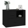 Mesita de noche madera contrachapada negro 60x36x45 cm de vidaXL, Mesitas de noche - Ref: Foro24-816737, Precio: 58,52 €, Des...