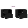 Mesita de noche madera contrachapada negro 60x36x45 cm de vidaXL, Mesitas de noche - Ref: Foro24-816737, Precio: 59,28 €, Des...