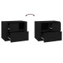 Mesita de noche madera contrachapada negro 60x36x45 cm de vidaXL, Mesitas de noche - Ref: Foro24-816737, Precio: 58,52 €, Des...