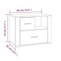 Mesita de noche madera contrachapada negro 60x36x45 cm de vidaXL, Mesitas de noche - Ref: Foro24-816737, Precio: 59,28 €, Des...