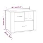 Mesita de noche madera contrachapada negro 60x36x45 cm de vidaXL, Mesitas de noche - Ref: Foro24-816737, Precio: 58,52 €, Des...
