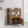 Carrito de cocina madera contrachapada roble ahumado 60x45x80cm de vidaXL, Carros de cocina y comedor - Ref: Foro24-816829, P...
