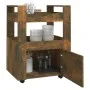 Carrito de cocina madera contrachapada roble ahumado 60x45x80cm de vidaXL, Carros de cocina y comedor - Ref: Foro24-816829, P...
