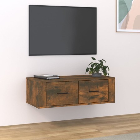 Hängender TV-Schrank aus geräuchertem Eichenholz, 80 x 36 x 25 cm von vidaXL, TV-Möbel - Ref: Foro24-816837, Preis: 48,99 €, ...