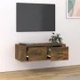 Hängender TV-Schrank aus geräuchertem Eichenholz, 80 x 36 x 25 cm von vidaXL, TV-Möbel - Ref: Foro24-816837, Preis: 48,46 €, ...