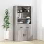 Armario de pared madera contrachapada gris Sonoma 80x33x80 cm de vidaXL, Aparadores - Ref: Foro24-816598, Precio: 68,23 €, De...