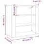 Armario de pared madera contrachapada gris Sonoma 80x33x80 cm de vidaXL, Aparadores - Ref: Foro24-816598, Precio: 68,23 €, De...