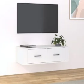 Weißer TV-Hängeschrank aus Sperrholz, 80 x 36 x 25 cm von vidaXL, TV-Möbel - Ref: Foro24-816832, Preis: 39,83 €, Rabatt: %