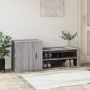 Mueble zapatero madera contrachapada gris Sonoma 130x35x54 cm de vidaXL, Zapateros y organizadores de calzado - Ref: Foro24-8...