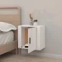 Glossy white wall bedside table 50x30x47 cm by vidaXL, Nightstands - Ref: Foro24-816868, Price: 27,90 €, Discount: %