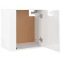 Glossy white wall bedside table 50x30x47 cm by vidaXL, Nightstands - Ref: Foro24-816868, Price: 27,90 €, Discount: %