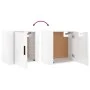 Glossy white wall bedside table 50x30x47 cm by vidaXL, Nightstands - Ref: Foro24-816868, Price: 27,90 €, Discount: %