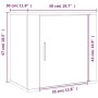 Glänzend weißer Wand-Nachttisch 50x30x47 cm von vidaXL, Nachttische - Ref: Foro24-816868, Preis: 33,15 €, Rabatt: %