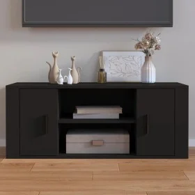 Schwarzer TV-Schrank aus Sperrholz, 100 x 35 x 40 cm von vidaXL, TV-Möbel - Ref: Foro24-823092, Preis: 70,01 €, Rabatt: %