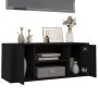 Schwarzer TV-Schrank aus Sperrholz, 100 x 35 x 40 cm von vidaXL, TV-Möbel - Ref: Foro24-823092, Preis: 70,01 €, Rabatt: %