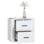 Glänzend weißer Wand-Nachttisch 50x36x47 cm von vidaXL, Schließfächer und Lagerschränke - Ref: Foro24-816858, Preis: 50,69 €,...