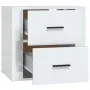 Glänzend weißer Wand-Nachttisch 50x36x47 cm von vidaXL, Schließfächer und Lagerschränke - Ref: Foro24-816858, Preis: 50,17 €,...