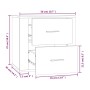 Glänzend weißer Wand-Nachttisch 50x36x47 cm von vidaXL, Schließfächer und Lagerschränke - Ref: Foro24-816858, Preis: 50,69 €,...
