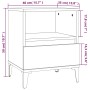 Nachttisch aus Sonoma-Eiche, 40 x 35 x 50 cm von vidaXL, Schränke und Lagerung - Ref: Foro24-821816, Preis: 52,67 €, Rabatt: %