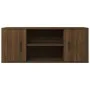 Oak brown plywood TV cabinet 100x35x40 cm by vidaXL, TV Furniture - Ref: Foro24-823098, Price: 66,34 €, Discount: %