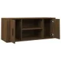 Oak brown plywood TV cabinet 100x35x40 cm by vidaXL, TV Furniture - Ref: Foro24-823098, Price: 66,34 €, Discount: %