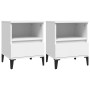 Mesitas de noche 2 unidades color blanco 40x35x50 cm de vidaXL, Armarios y almacenamiento - Ref: Foro24-821811, Precio: 98,01...