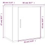 Wand-Nachttisch aus braunem Eichenholz, 50 x 30 x 47 cm von vidaXL, Nachttische - Ref: Foro24-816878, Preis: 36,28 €, Rabatt: %
