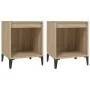 Mesitas de noche 2 unidades roble Sonoma 40x35x50 cm by vidaXL, Nightstands - Ref: Foro24-821881, Price: 47,09 €, Discount: %