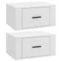 Wand-Nachttische 2 Stk. weiß 50x36x25 cm von vidaXL, Nachttische - Ref: Foro24-816841, Preis: 49,19 €, Rabatt: %