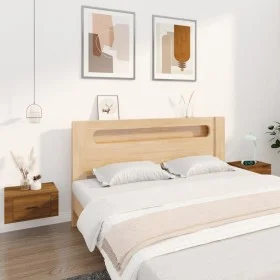 Wall-mounted bedside tables 2 units brown oak color 50x36x25 cm by vidaXL, Nightstands - Ref: Foro24-816855, Price: 49,19 €, ...