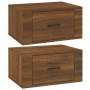 Wand-Nachttische 2 Stk. braune Eiche Farbe 50x36x25 cm von vidaXL, Nachttische - Ref: Foro24-816855, Preis: 55,18 €, Rabatt: %